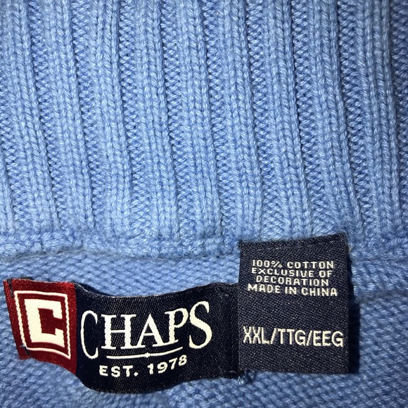 💙Chaps 2XL sweater with zip up collar💙 - Picture 3 of 3